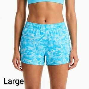 SPYDER SWIM Shorts Quick Dry Style SL3TF91 Blue Camo Women Size Large NEW NWT